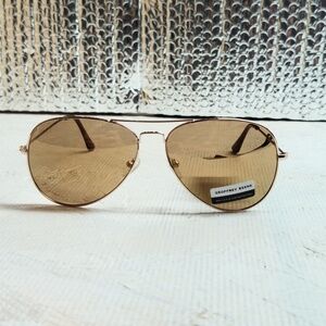 Geoffrey Beene Gold Avaitor Sunglasses